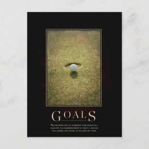 Goals Motivational Parody Postcard Vykort