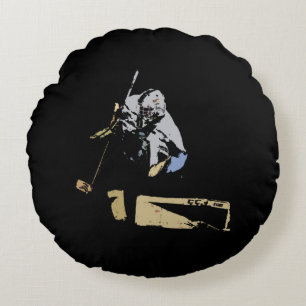 Goaltender - Hockey Player Rund Kudde