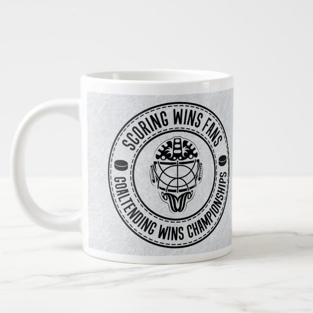 Goaltending Wins Championships Hockey Mugg Jumbo Mugg (Vänster)