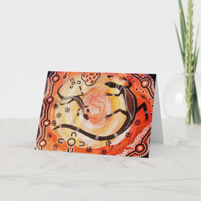 Goanna är på Sunrise Card Kort (Framsida)