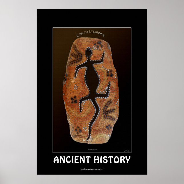 GOANNA Australian Aboriginal-stil Art Poster (Framsidan)