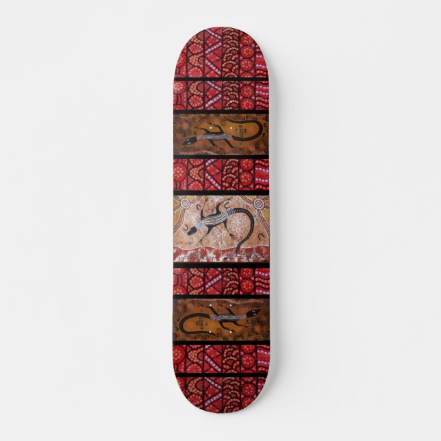 Goanna Dreaming Skateboard. Old School Skateboard Bräda 21,6 Cm (Framsida)