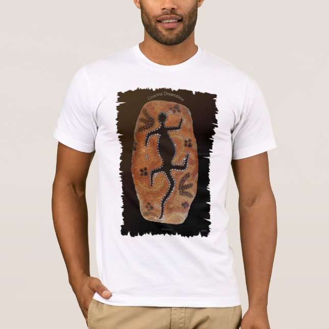 GOANNA DREAMTIME Aboriginal-stil T-Shirt (Framsida)
