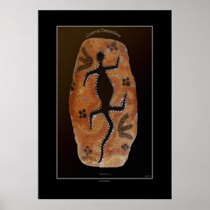 Goanna Dreamtime Aborigine-format Art Print Poster