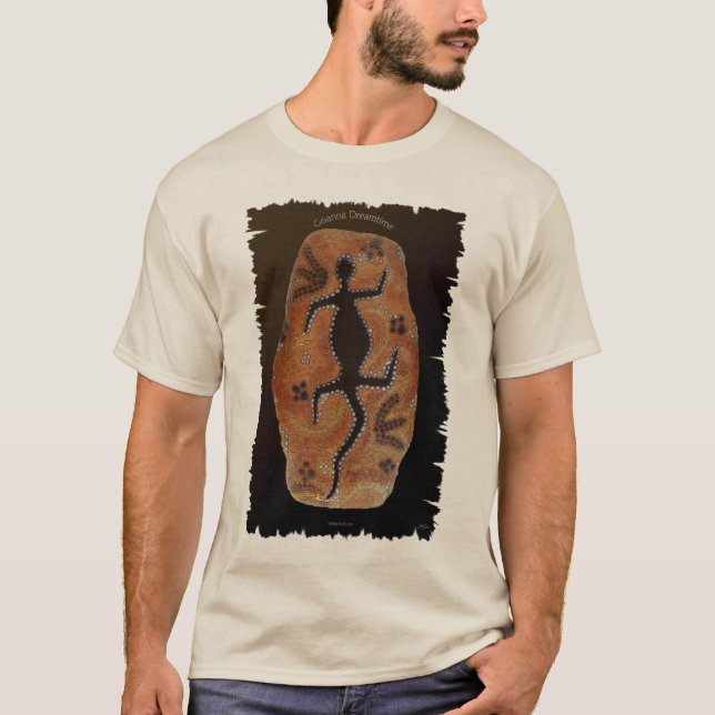 GOANNA DREAMTIME Australian Aboriginal Art T-Shirt (Framsida)