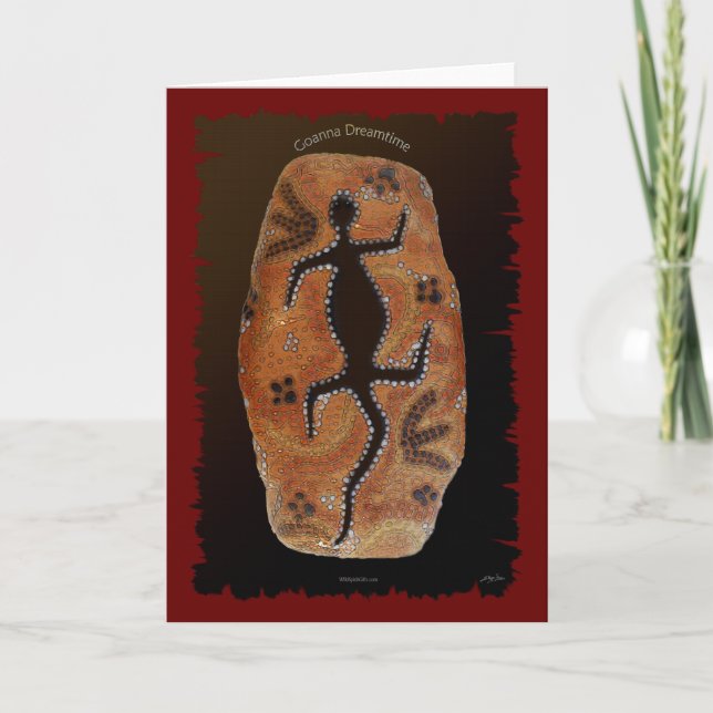 GOANNA DREAMTIME Note Card Helgkort (Framsida)