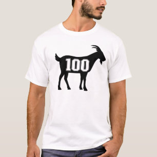 Goat 100 G.O.A.T. nummer ett hundra getter T Shirt
