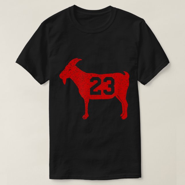 GOAT 23 Vintage Jordan Red T Shirt (Design framsida)