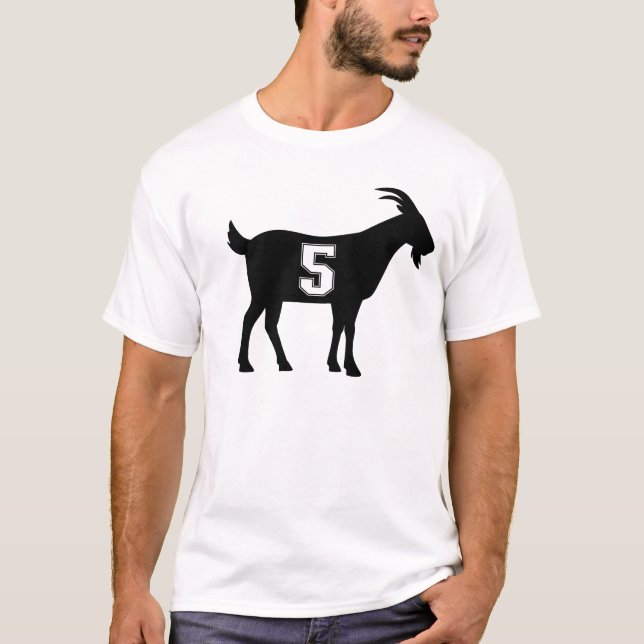 Goat 5 G.O.A.T. nummer fem get T Shirt (Framsida)