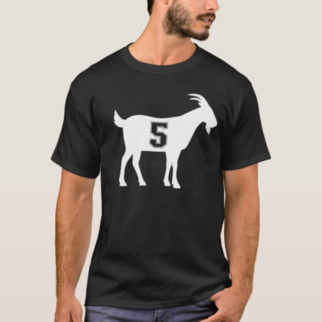 Goat 5 G.O.A.T. nummer fem get T Shirt (Framsida)