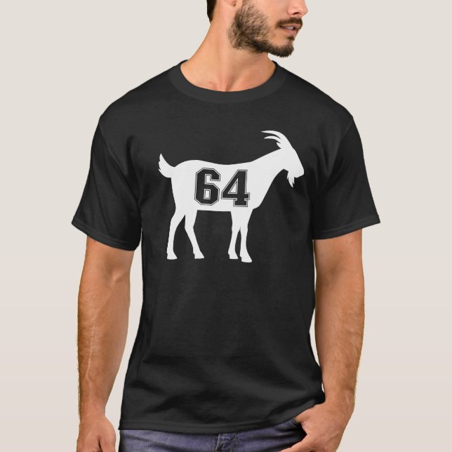 Goat 64 G.O.A.T. Nummer 64-getter T Shirt (Framsida)