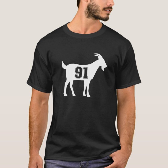 Goat 91 G.O.A.T. Nummer 91 ett get T Shirt (Framsida)