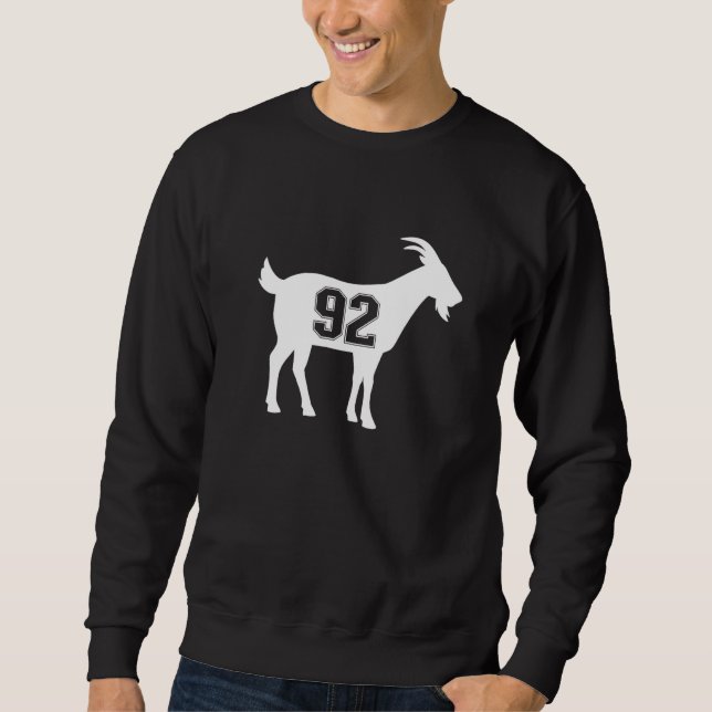 Goat 92 G.O.A.T. Nummer 92 get Lång Ärmad Tröja (Framsida)