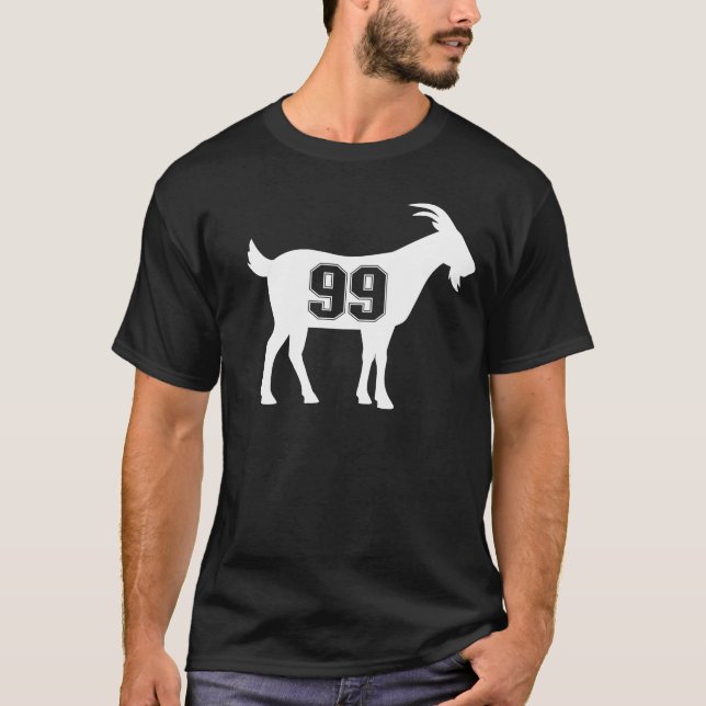 Goat 99 G.O.A.T. Number 99 Nine Goat T Shirt (Framsida)