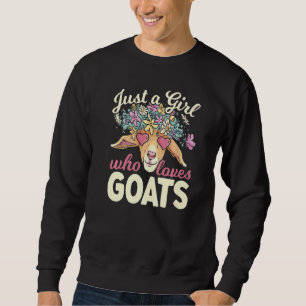 Goat Älskare Animal Farmer Goat Dam Rancher Farmin Lång Ärmad Tröja
