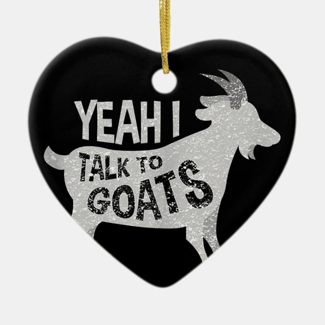 Goat Älskare Goat Joke Gift Julgransprydnad Keramik (Framsidan)