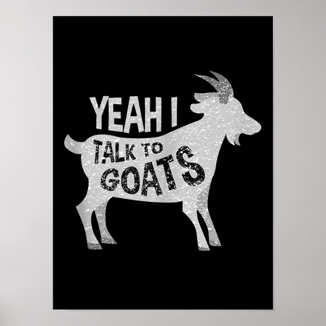 Goat Älskare Goat Joke Gift Poster (Framsidan)