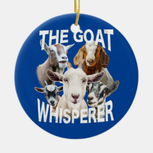 Goat Älskare, Goat Whisperer Funny Goats Julgransprydnad Keramik