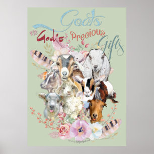 GOAT ÄLSKARE God gåva GetYerGoat™ Poster