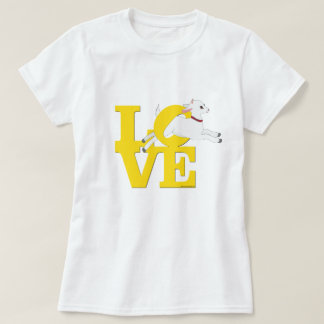 GOAT ÄLSKARE | GULT Goat L O V E - Vitt get Tee Shirt