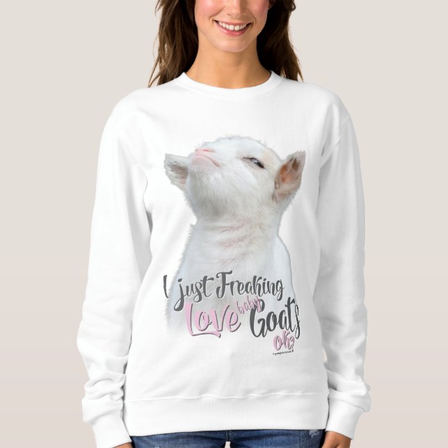 GOAT ÄLSKARE | Jag fryser bara KÄRLEK Baby Goats O Tee Shirt (Framsida)