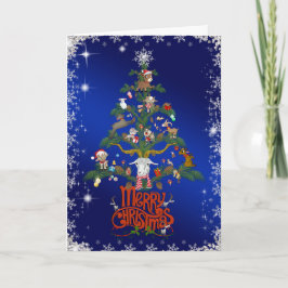 GOAT ÄLSKARE Julafton Gift | God jul Goat TRÄD Helgkort