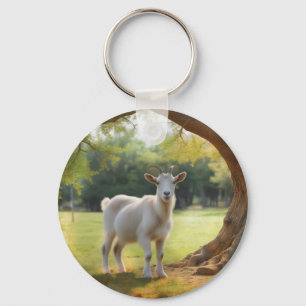 Goat Älskare Keychain Nyckelring