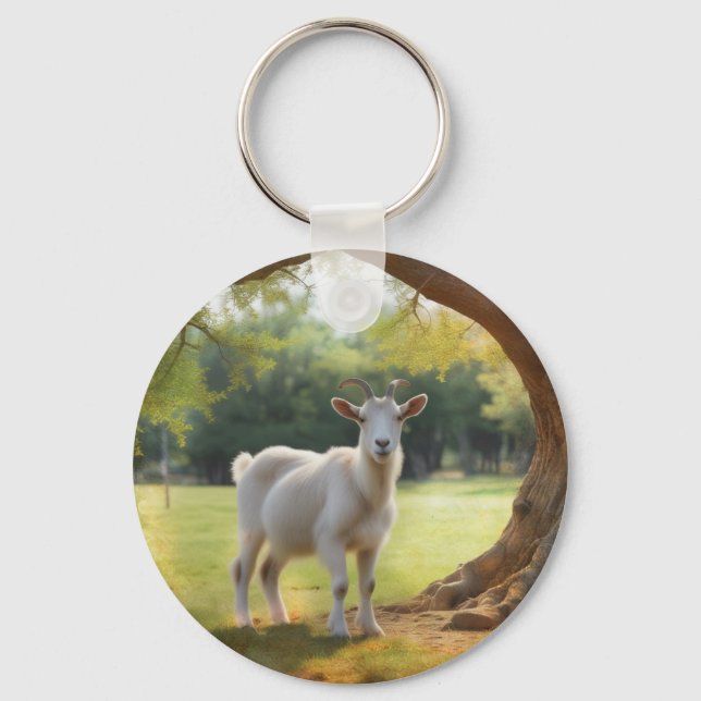 Goat Älskare Keychain Nyckelring (Framsida)