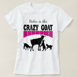 GOAT ÄLSKARE | Personlig Crazy Goat Grandma T-shirt