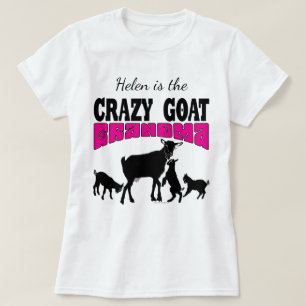 GOAT ÄLSKARE Personlig Crazy Goat Grandma T-shirt