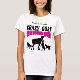 GOAT ÄLSKARE | Personlig Crazy Goat Grandma T-shirt