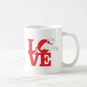 GOAT ÄLSKARE RED Goat L O V E - Vitt Goat Kaffemugg
