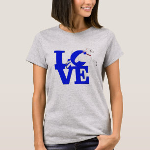 GOAT ÄLSKARE   ROYAL BLUE Goat L O V E - Vitt get T Shirt