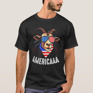 Goat America 4:e juli USA Patriotic Boy T Shirt