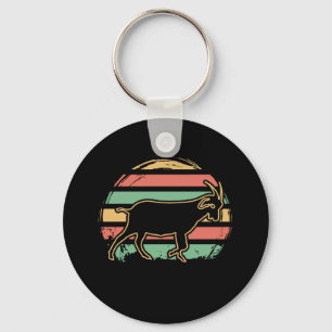 Goat Animal Retro Nyckelring