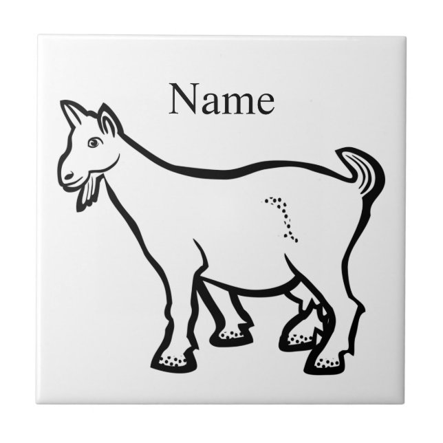 Goat Animal Thunder_Cove Kakelplatta (Framsidan)