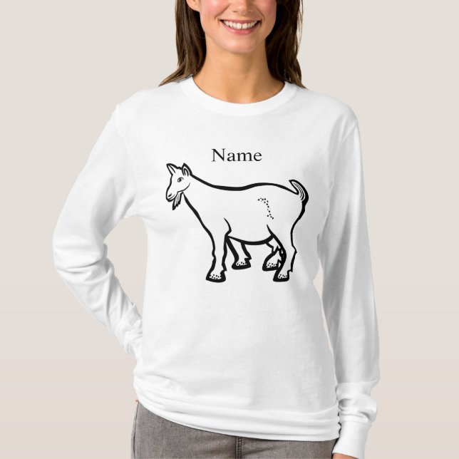 Goat Animal Thunder_Cove Poster T-Shirt (Framsida)