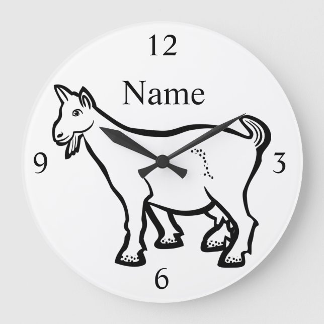 Goat Animal Thunder_Cove Stor Klocka (Framsida)