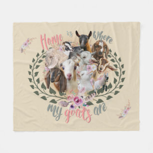 GOAT ART Hem är där mina getter är GetYerGoat Fleecefilt