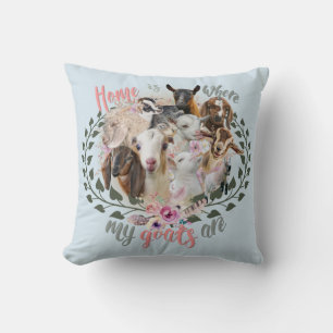 GOAT ART   Hem är där mina getter är GetYerGoat Kudde