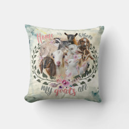 GOAT ART | Hem är där mina getter är GetYerGoat Kudde