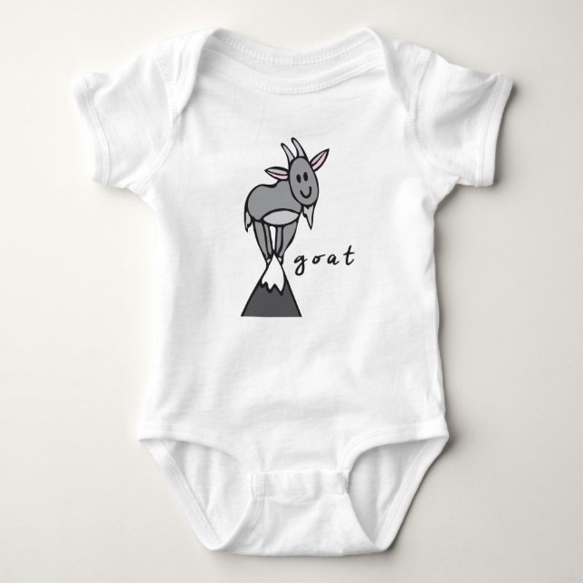 Goat Baby Bodykosten eller One-Biet T Shirt (Framsida)