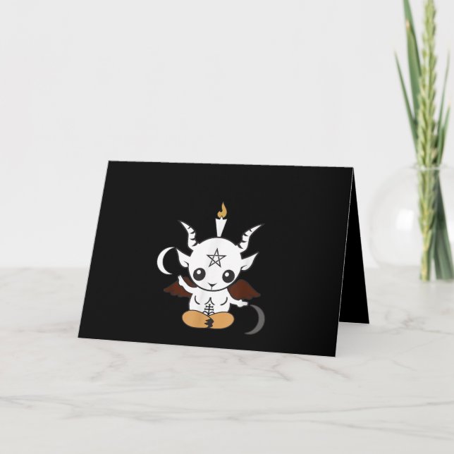 Goat Baphomet Halloween Gift Kort (Framsida)