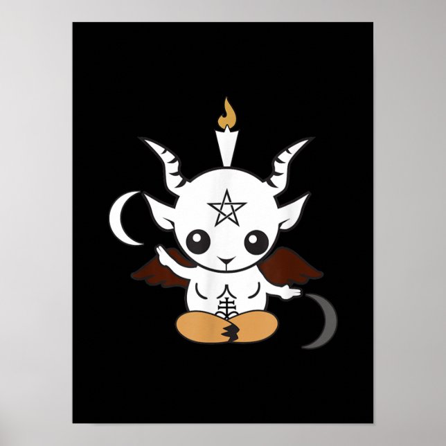 Goat Baphomet Halloween Gift Poster (Framsidan)