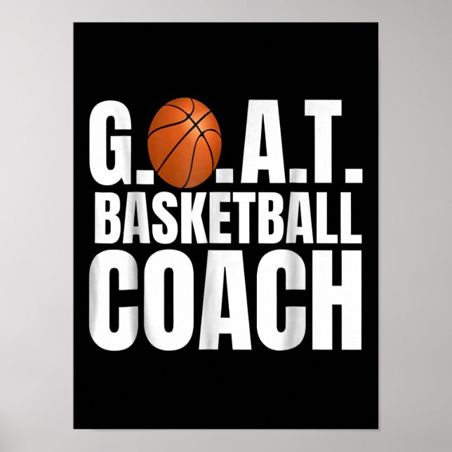 Goat Basketball Coach Gift Poster (Framsidan)