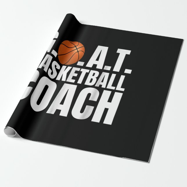Goat Basketball Coach Gift Presentpapper (Utrullad)