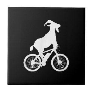 Goat Bicycle Rider Funny Goat Älskare Graphic Kakelplatta