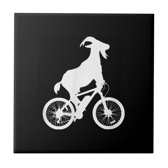 Goat Bicycle Rider Funny Goat Älskare Graphic Kakelplatta (Framsidan)