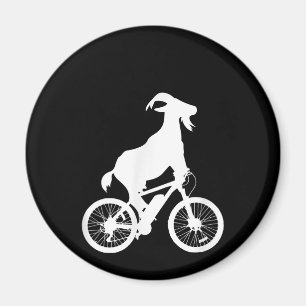 Goat Bicycle Rider Funny Goat Älskare Graphic Magnet