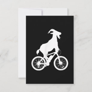 Goat Bicycle Rider Funny Goat Älskare Graphic OSA Kort